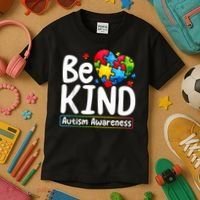 Autism Be Kind Be Kind Autism Awareness Kids T-Shirt thumb 3