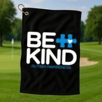 Autism Be Kind  Be Kind Autism Awareness Golf Towel thumb 1