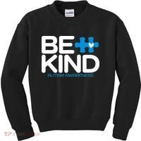 Autism Be Kind  Be Kind Autism Awareness Kids Sweatshirt thumb 0