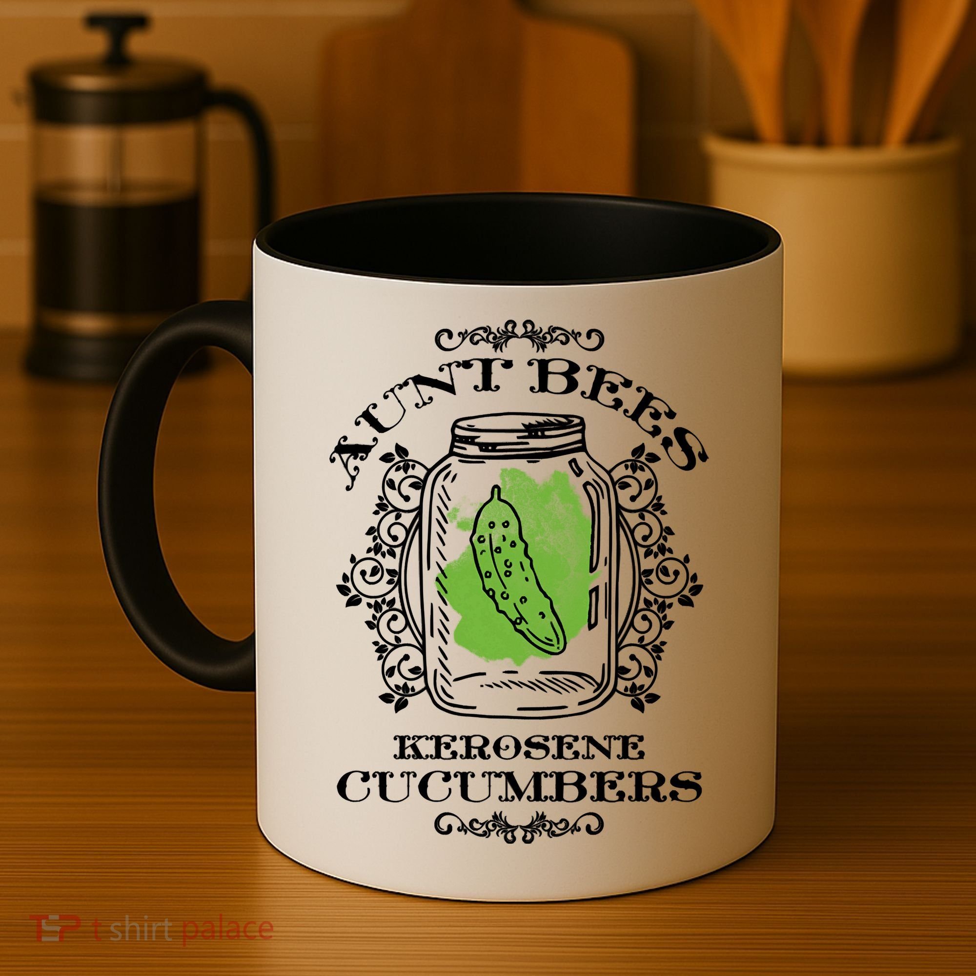 Aunt Bees Kerosene Cucumbers Coffee Mug