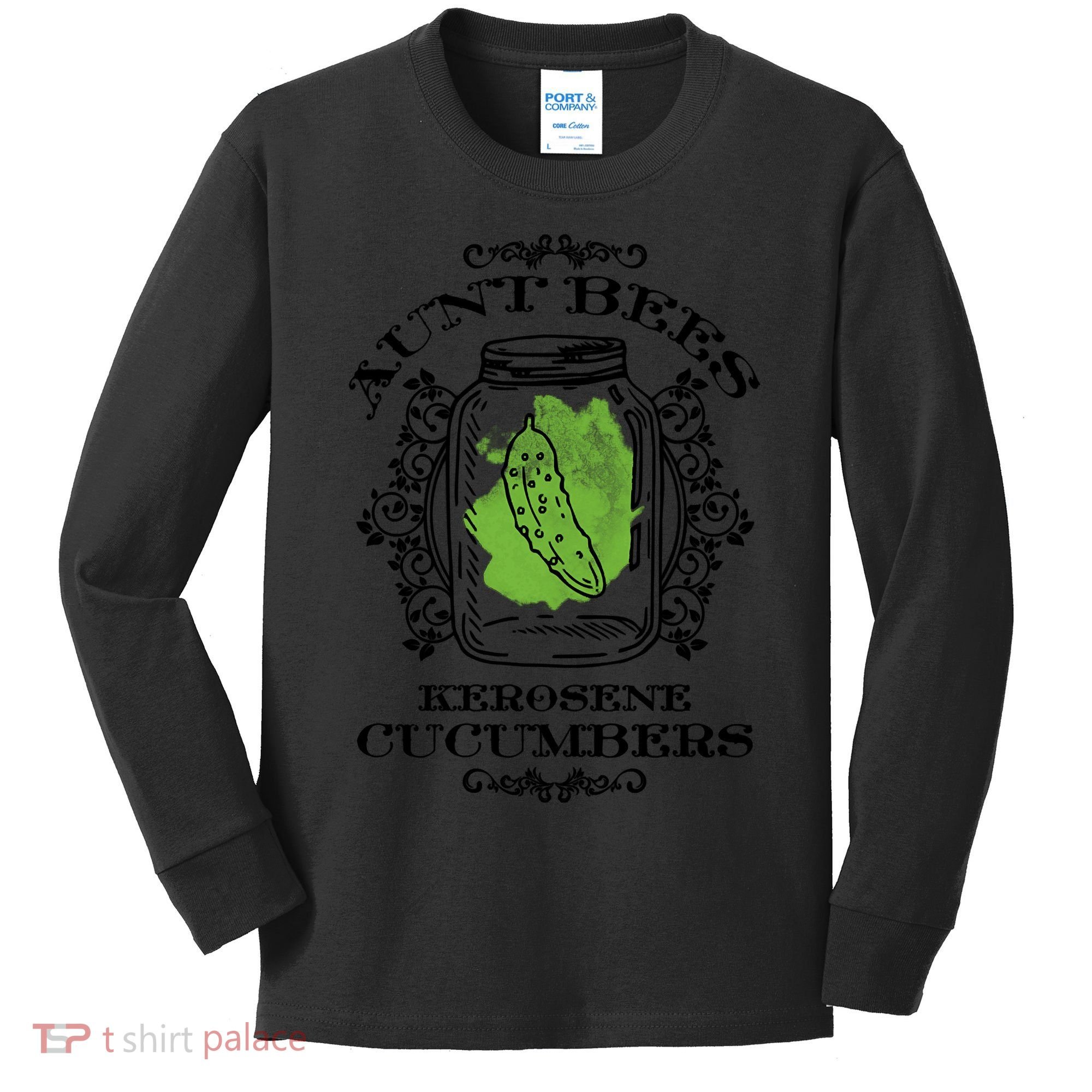Aunt Bees Kerosene Cucumbers Kids Long Sleeve Shirt