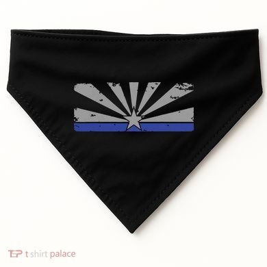 Az Blue Line American Retro Arizona State Flag Distressed USA-Made Doggie Bandana