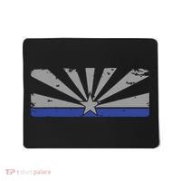 Az Blue Line American Retro Arizona State Flag Distressed Mousepad thumb 0