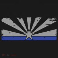 Az Blue Line American Retro Arizona State Flag Distressed Ornament thumb 1