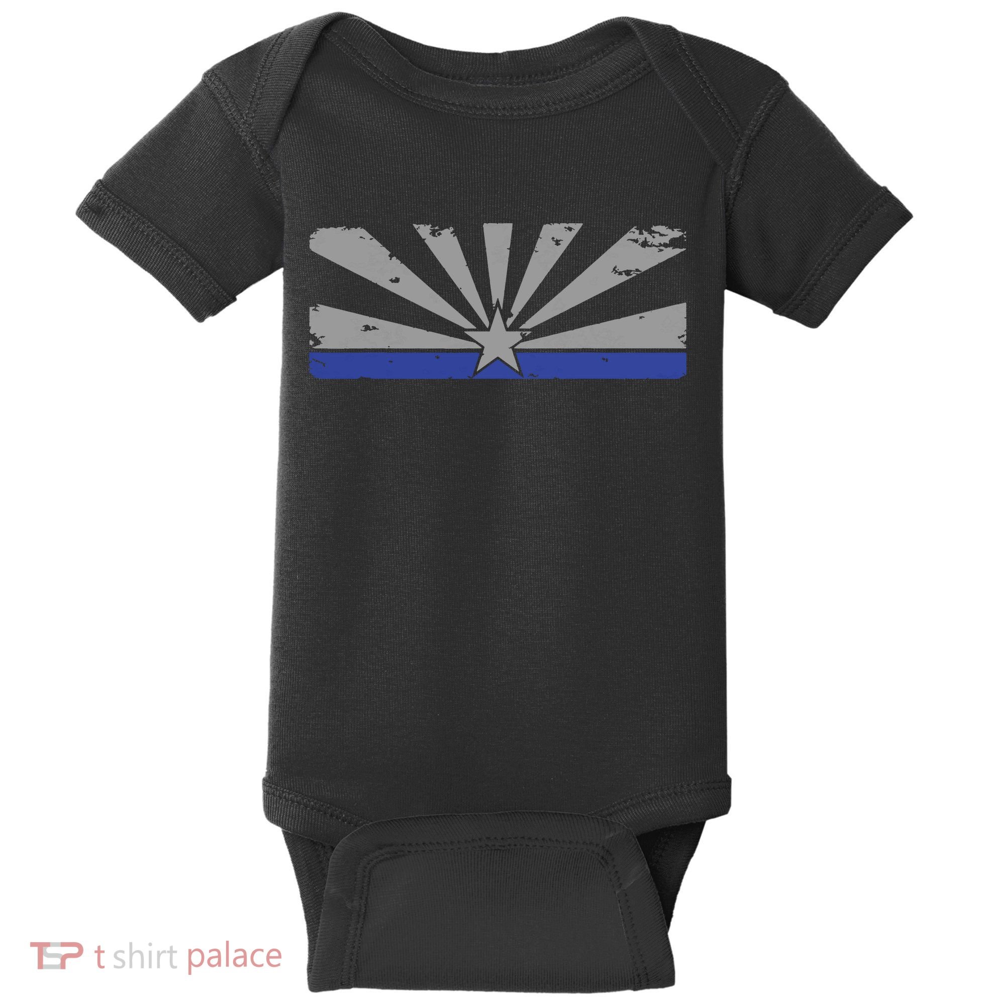 Az Blue Line American Retro Arizona State Flag Distressed Baby Bodysuit