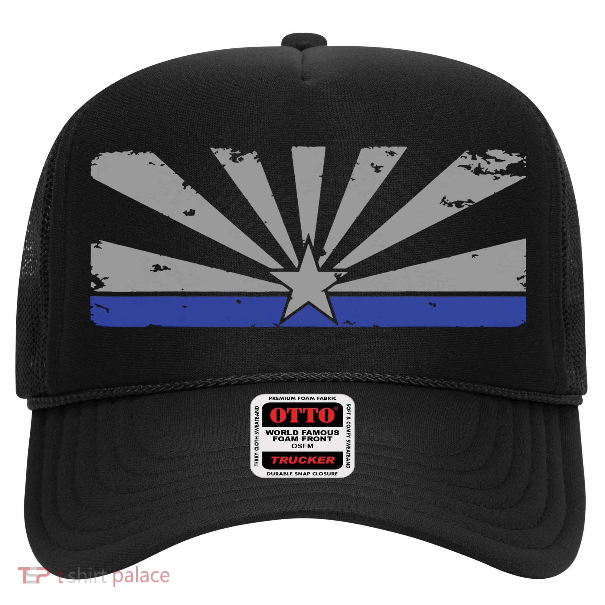 Az Blue Line American Retro Arizona State Flag Distressed Hat