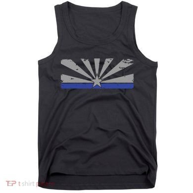 Az Blue Line American Retro Arizona State Flag Distressed Tank Top