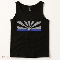 Az Blue Line American Retro Arizona State Flag Distressed Tank Top thumb 2