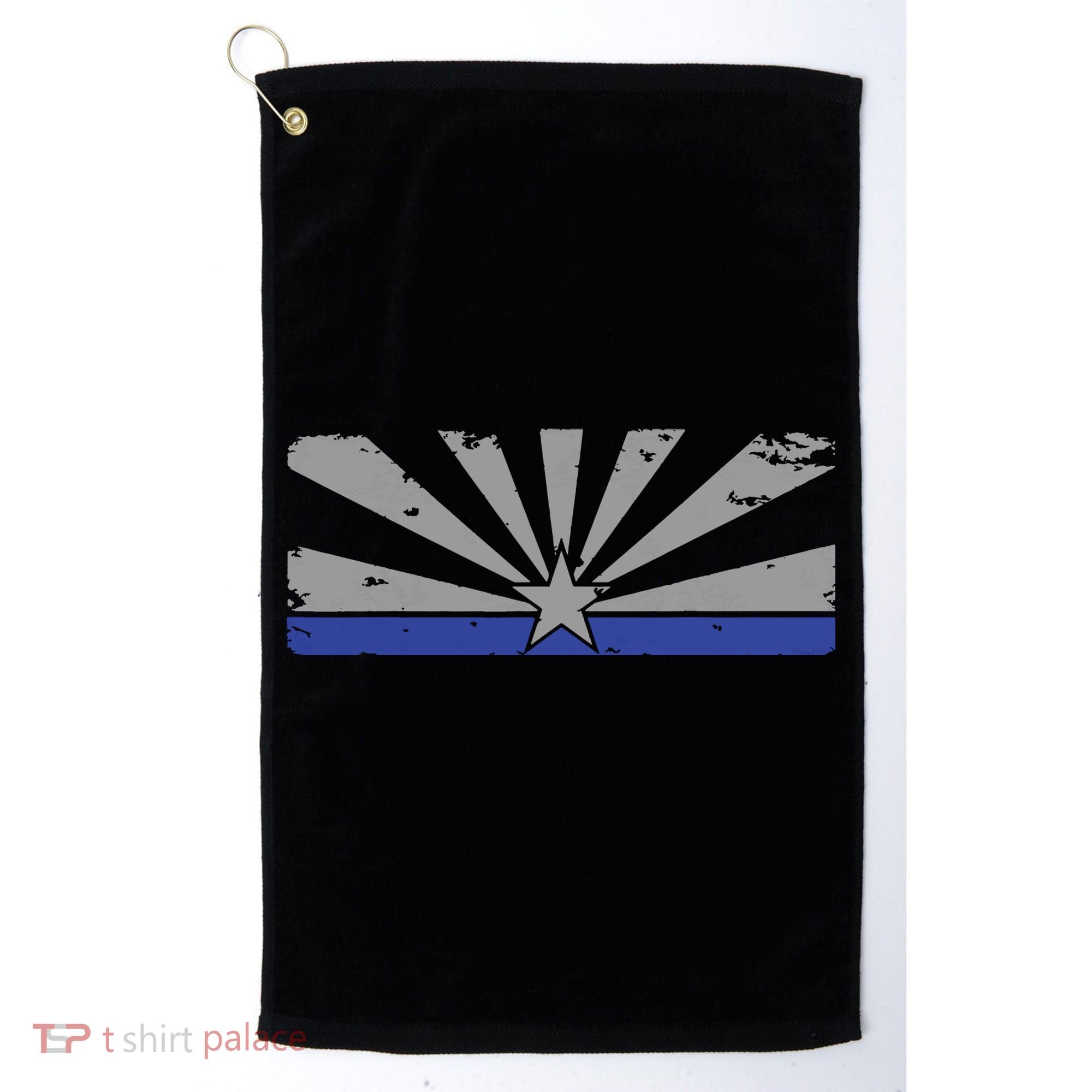 Az Blue Line American Retro Arizona State Flag Distressed Golf Towel