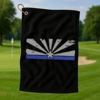 Az Blue Line American Retro Arizona State Flag Distressed Golf Towel thumb 1