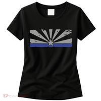 Az Blue Line American Retro Arizona State Flag Distressed Women's T-Shirt thumb 0