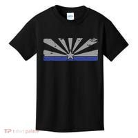 Az Blue Line American Retro Arizona State Flag Distressed Kids T-Shirt thumb 0