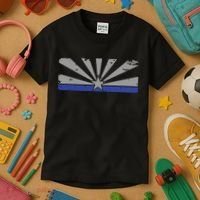 Az Blue Line American Retro Arizona State Flag Distressed Kids T-Shirt thumb 3