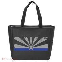 Az Blue Line American Retro Arizona State Flag Distressed Tote Bag thumb 0