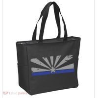 Az Blue Line American Retro Arizona State Flag Distressed Tote Bag thumb 2
