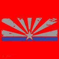 Az Blue Line American Retro Arizona State Flag Distressed Santa Hat thumb 1