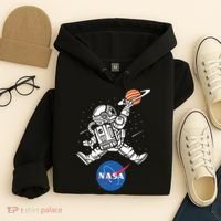 Astronaut Basketball League Slam Dunk NASA Hoodie thumb 4