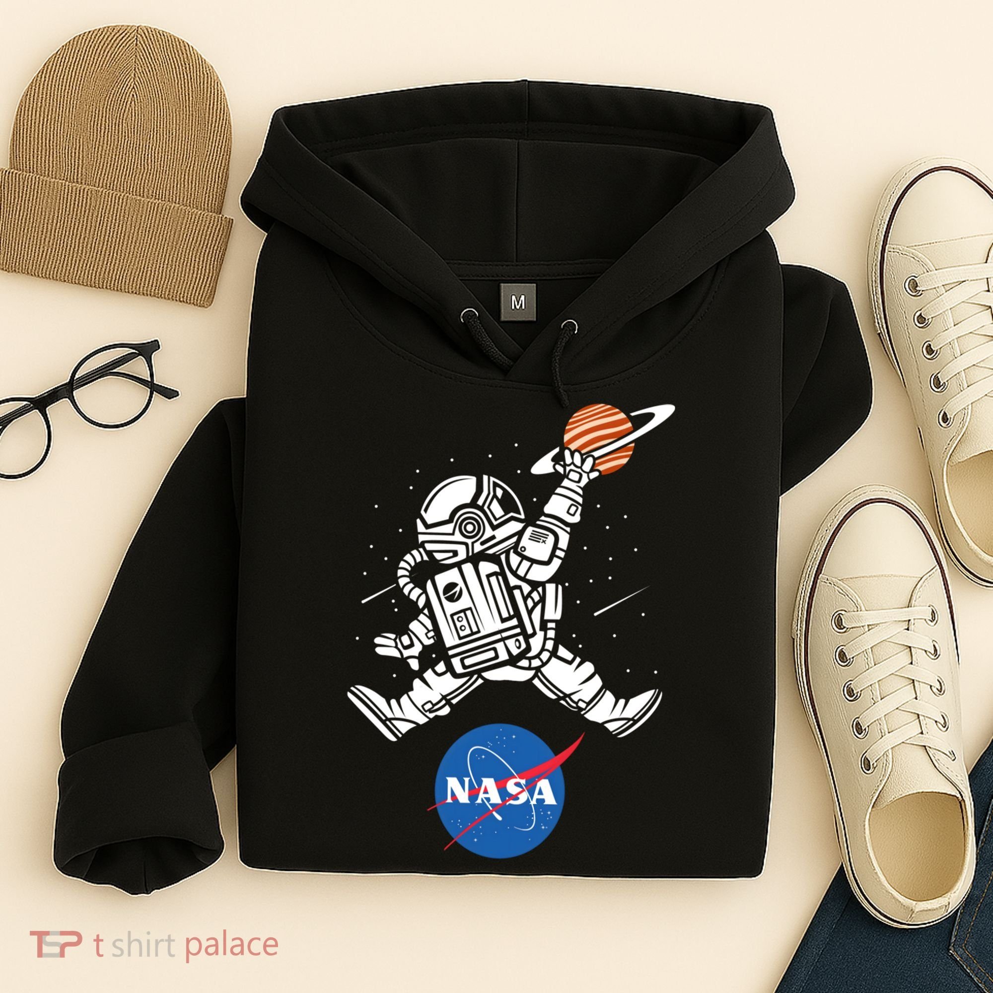 Astronaut Basketball League Slam Dunk NASA Hoodie