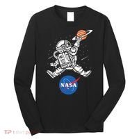 Astronaut Basketball League Slam Dunk NASA Long Sleeve Shirt thumb 0
