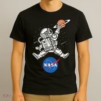 Astronaut Basketball League Slam Dunk NASA T-Shirt thumb 3