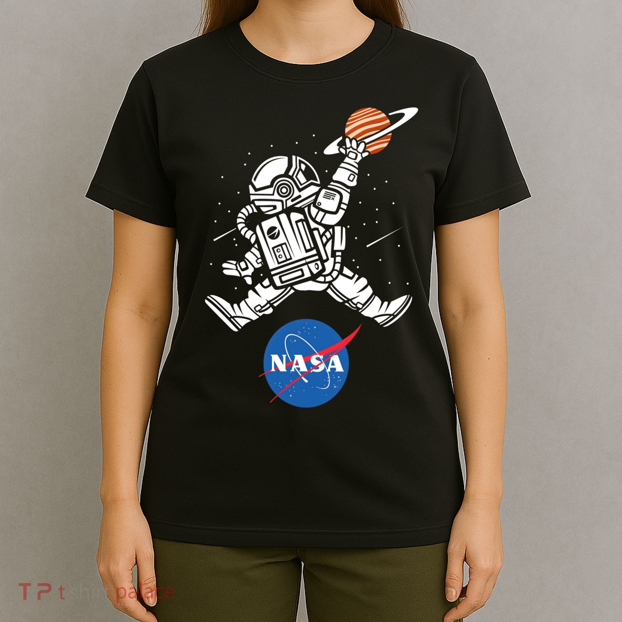 Astronaut Basketball League Slam Dunk NASA T-Shirt