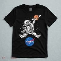 Astronaut Basketball League Slam Dunk NASA T-Shirt thumb 5