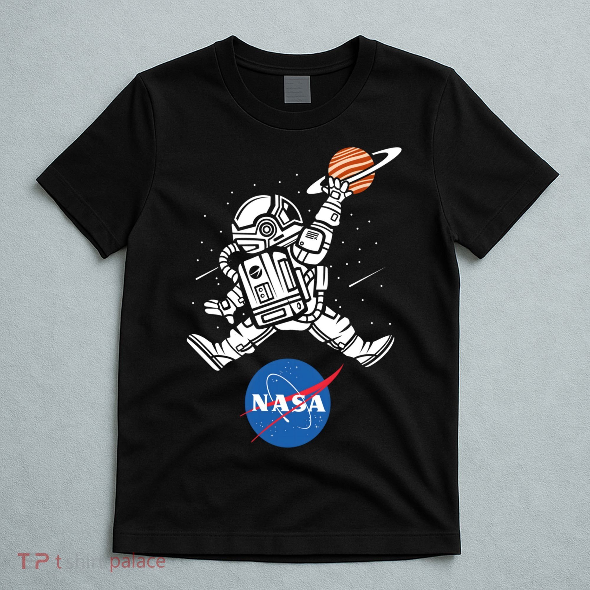 Astronaut Basketball League Slam Dunk NASA T-Shirt