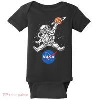 Astronaut Basketball League Slam Dunk NASA Baby Bodysuit thumb 0