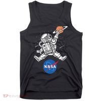 Astronaut Basketball League Slam Dunk NASA Tank Top thumb 0