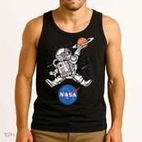 Astronaut Basketball League Slam Dunk NASA Tank Top thumb 3