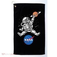 Astronaut Basketball League Slam Dunk NASA Golf Towel thumb 0