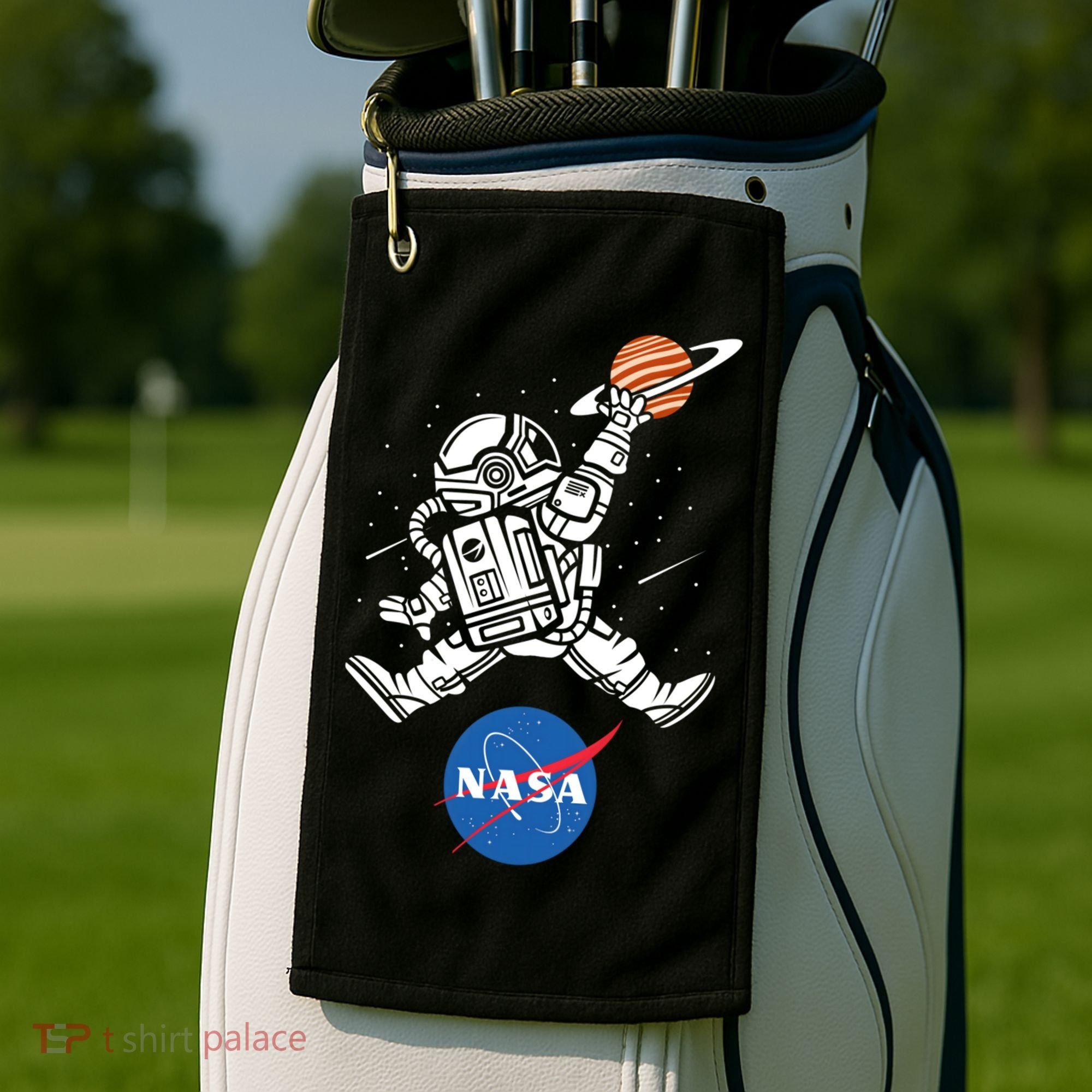 Astronaut Basketball League Slam Dunk NASA Golf Towel