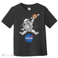 Astronaut Basketball League Slam Dunk NASA Toddler T-Shirt thumb 0