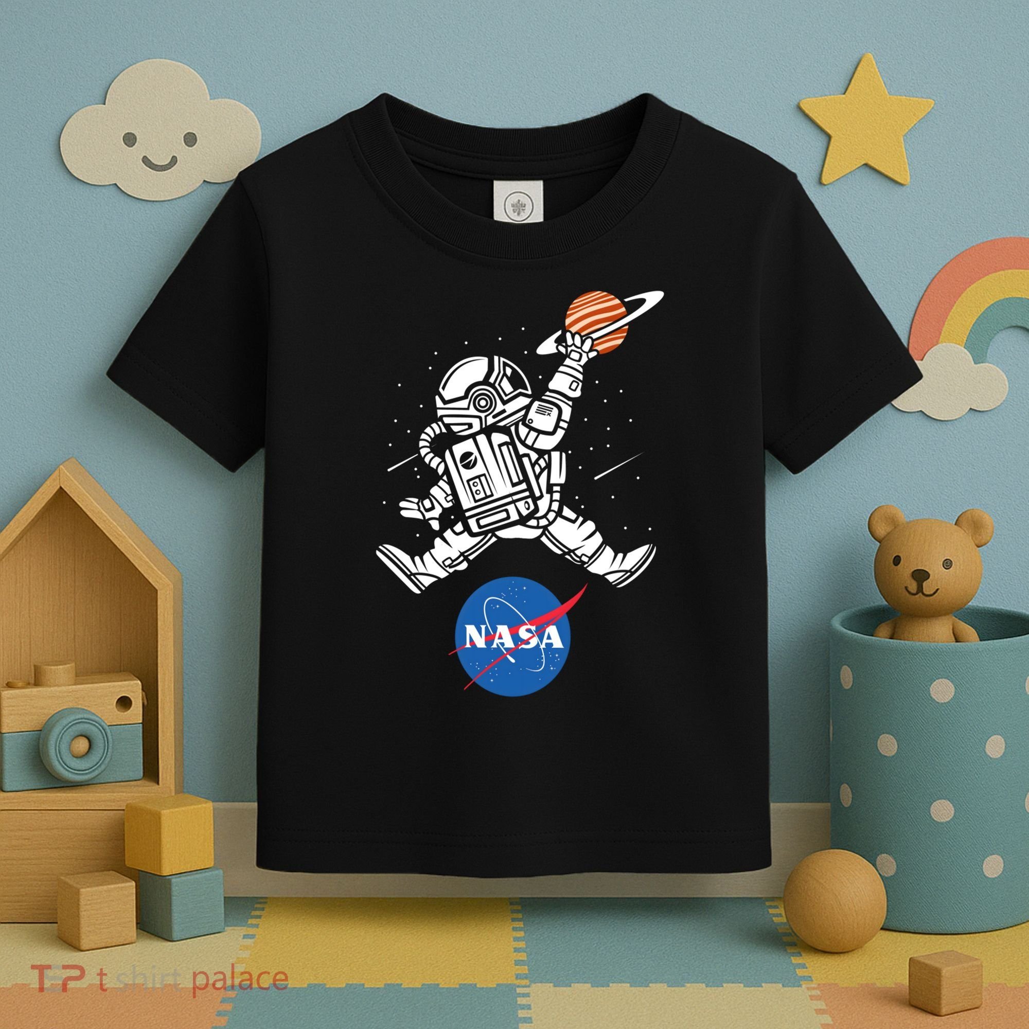 Astronaut Basketball League Slam Dunk NASA Toddler T-Shirt