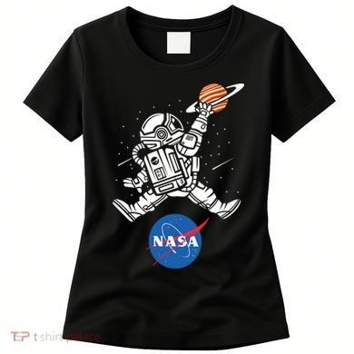 Astronaut Basketball League Slam Dunk NASA Women's T-Shirt