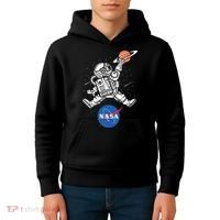 Astronaut Basketball League Slam Dunk NASA Kids Hoodie thumb 4