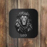 August Birthday Leo Lion Pride Graphic Zodiac Coaster thumb 0