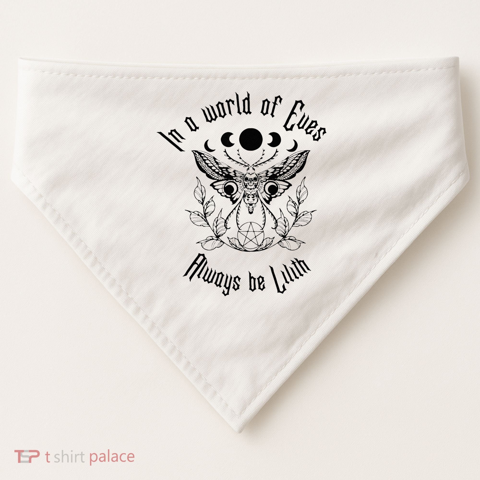 Always Be Lilith Pagan Goddess Never Eve Occult Witchy USA-Made Doggie Bandana