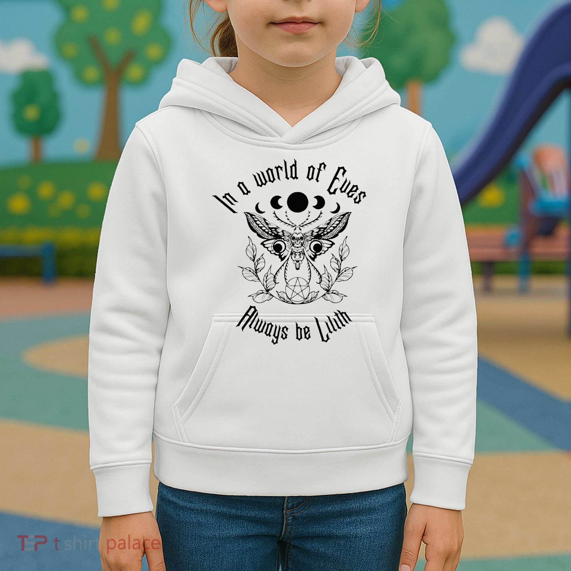 Always Be Lilith Pagan Goddess Never Eve Occult Witchy Kids Hoodie