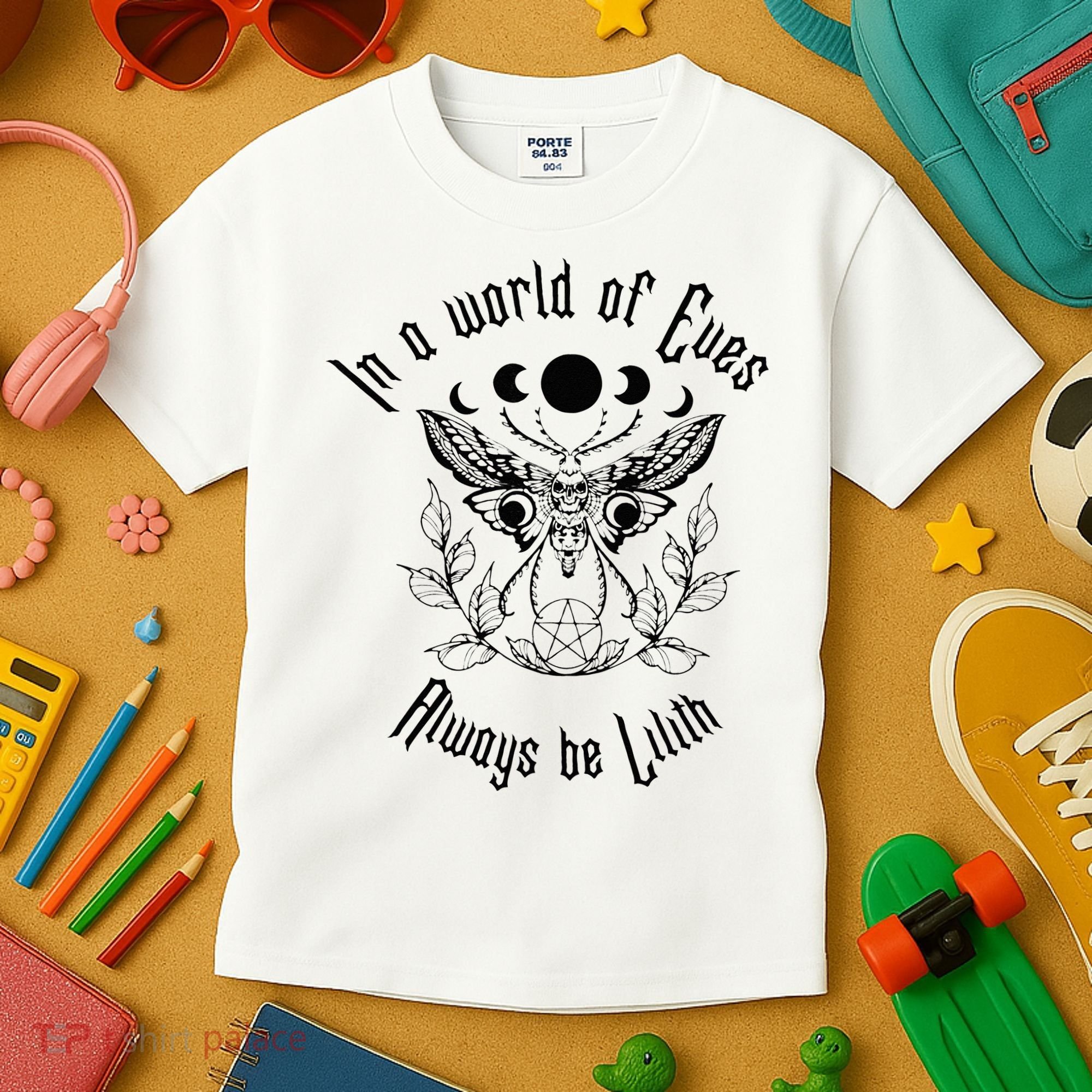 Always Be Lilith Pagan Goddess Never Eve Occult Witchy Kids T-Shirt