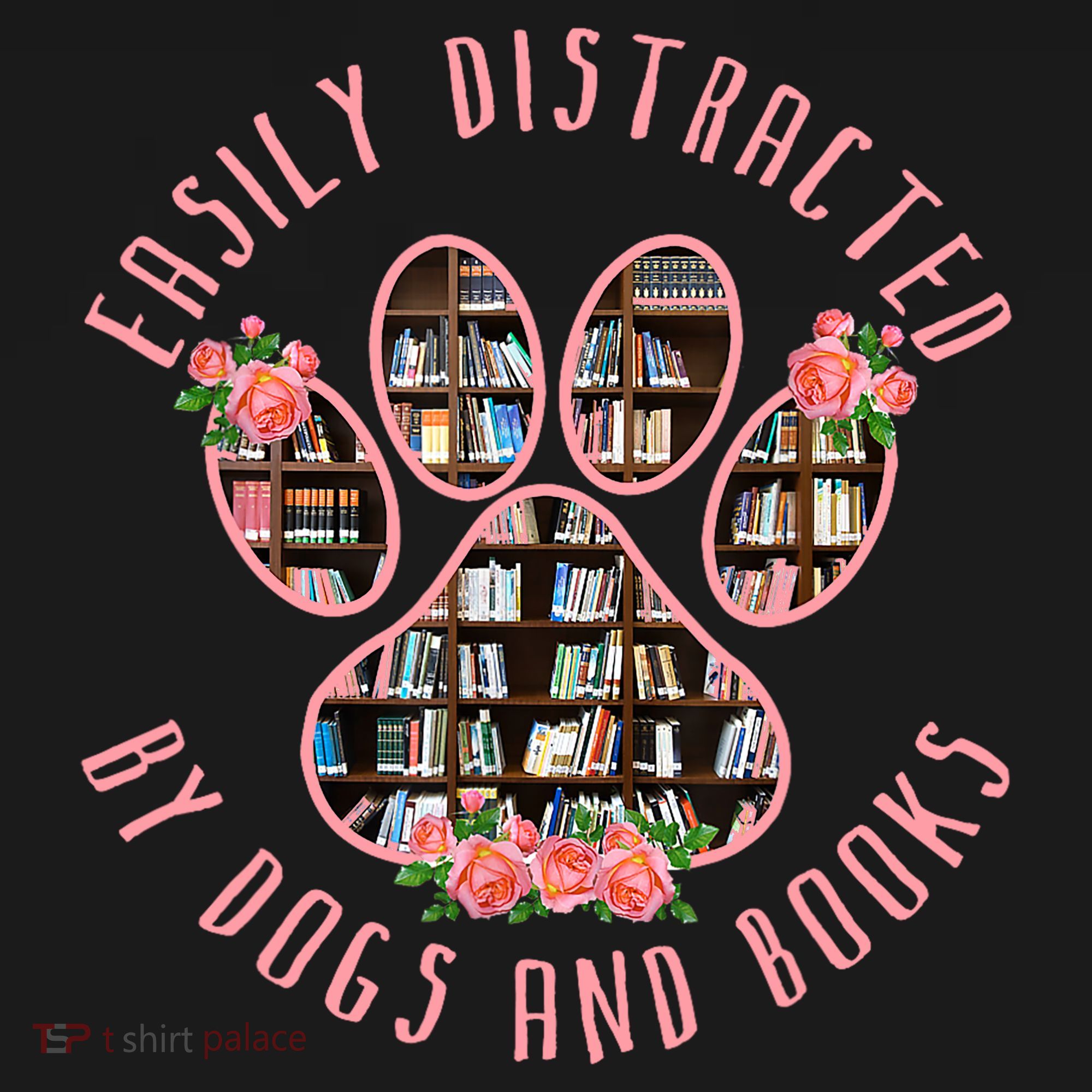 Animal Book Lover Gift Funny Easily Distracted By Dogs And Books Visor