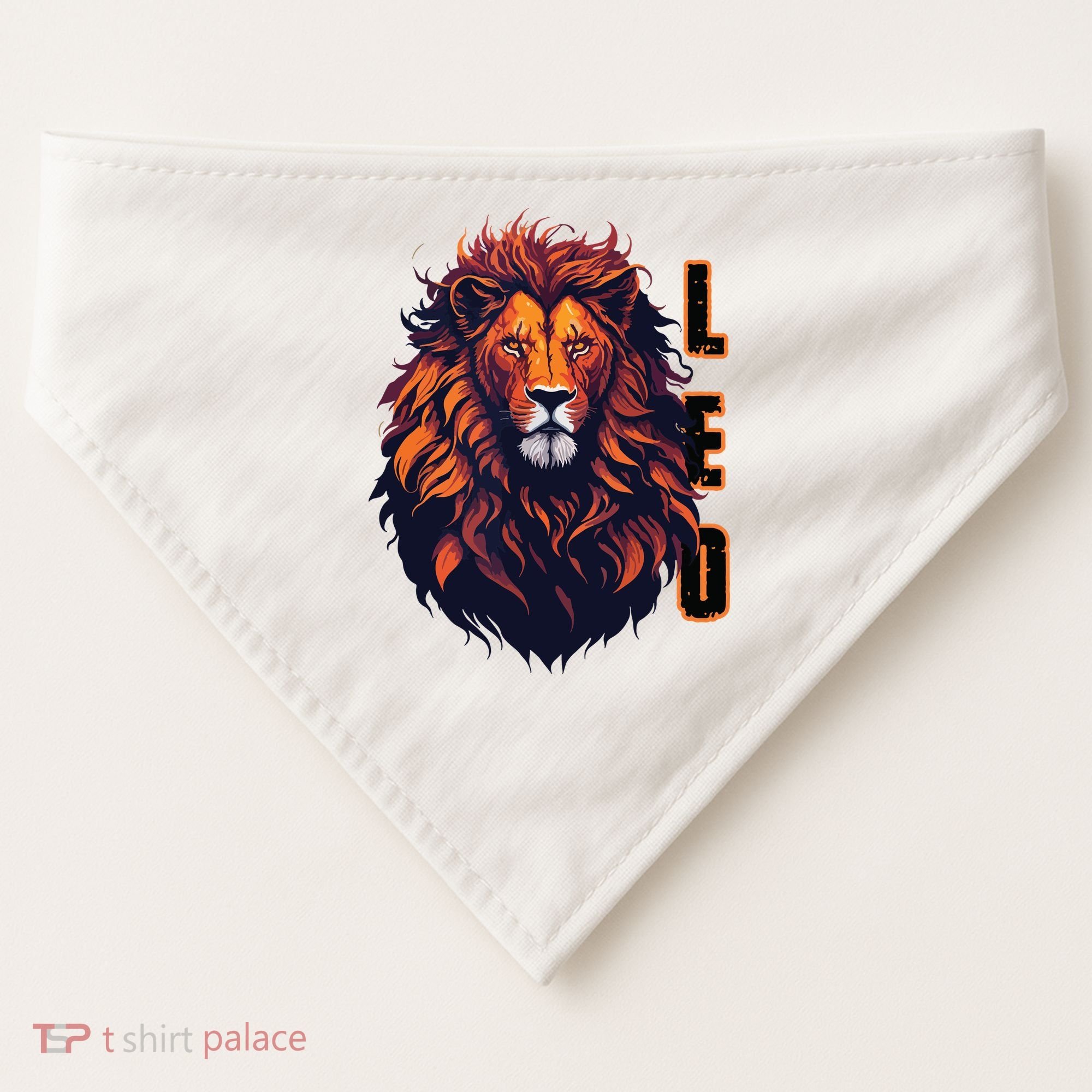 August Birthday Leo Lion Pride Graphic Zodiac USA-Made Doggie Bandana