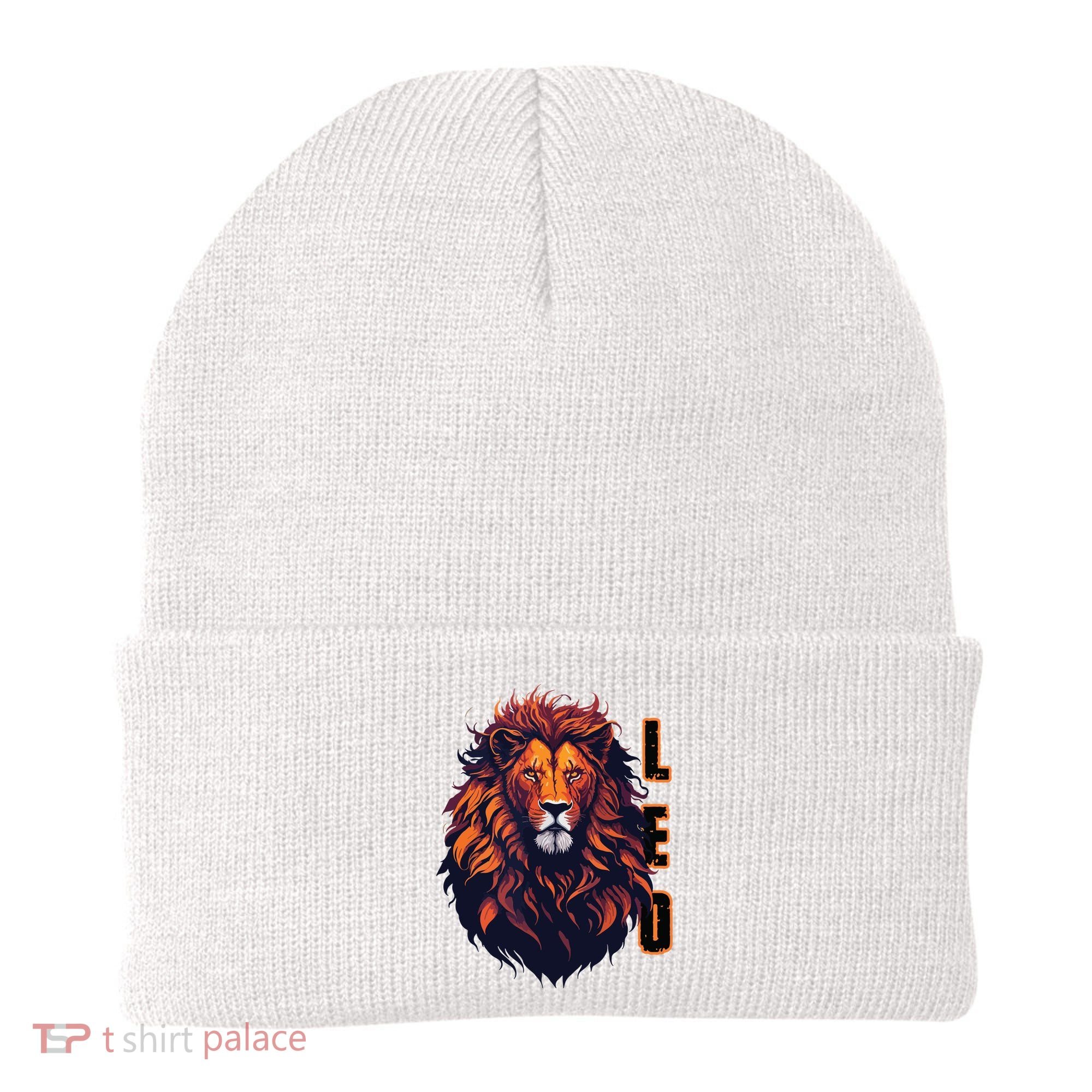 August Birthday Leo Lion Pride Graphic Zodiac Beanie