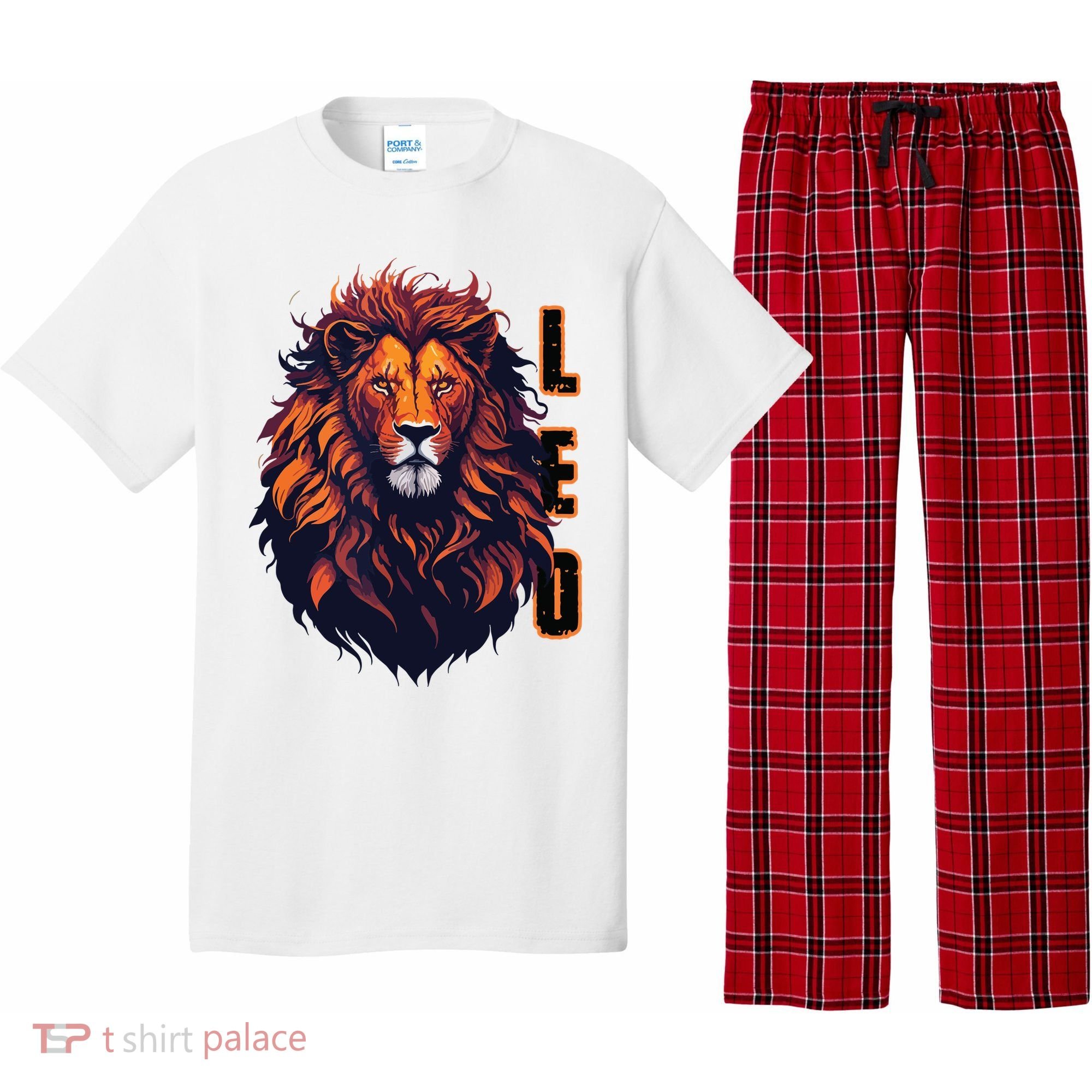 August Birthday Leo Lion Pride Graphic Zodiac Pajama Set