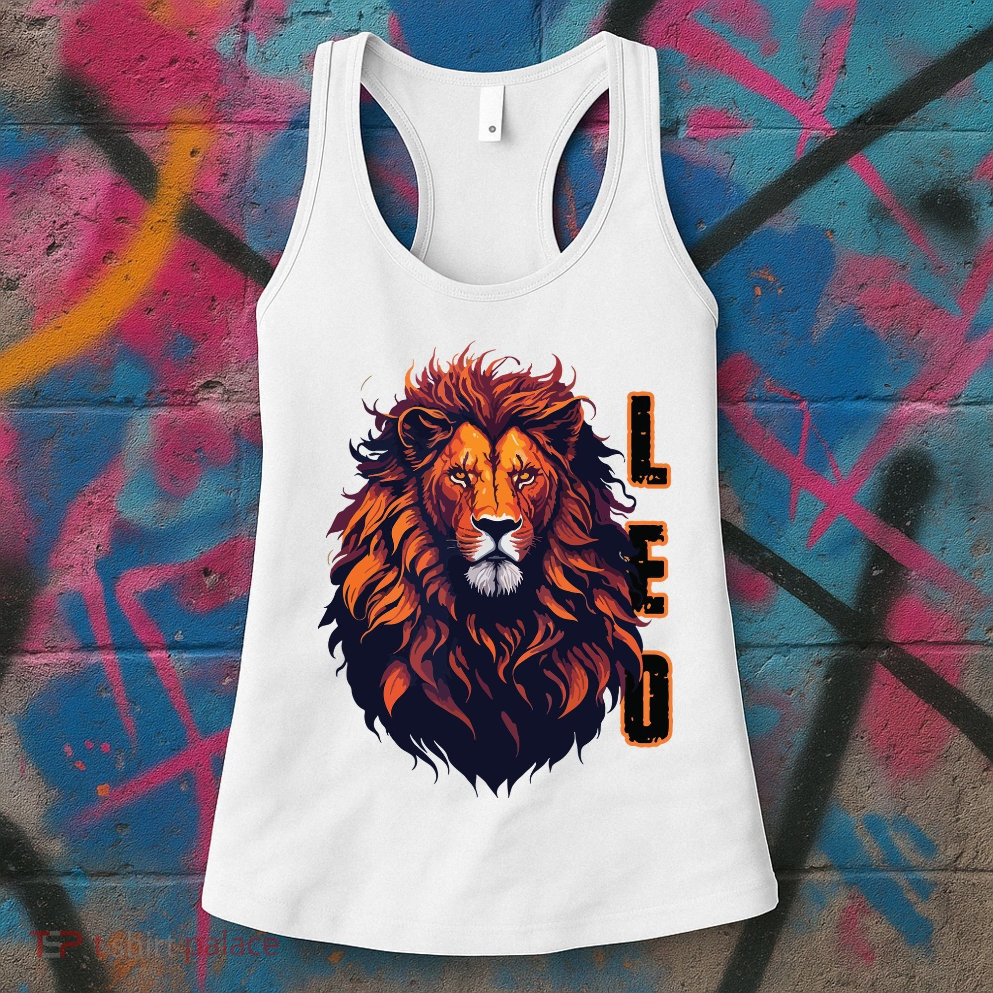 August Birthday Leo Lion Pride Graphic Zodiac Women's Tank Top