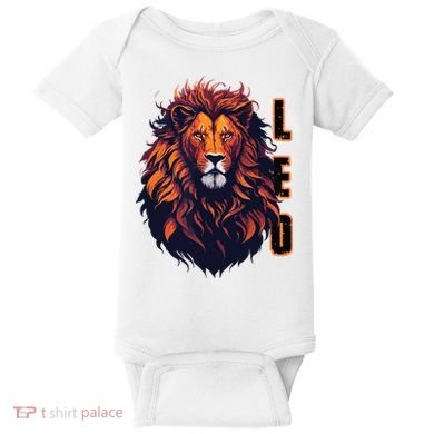 August Birthday Leo Lion Pride Graphic Zodiac Baby Bodysuit