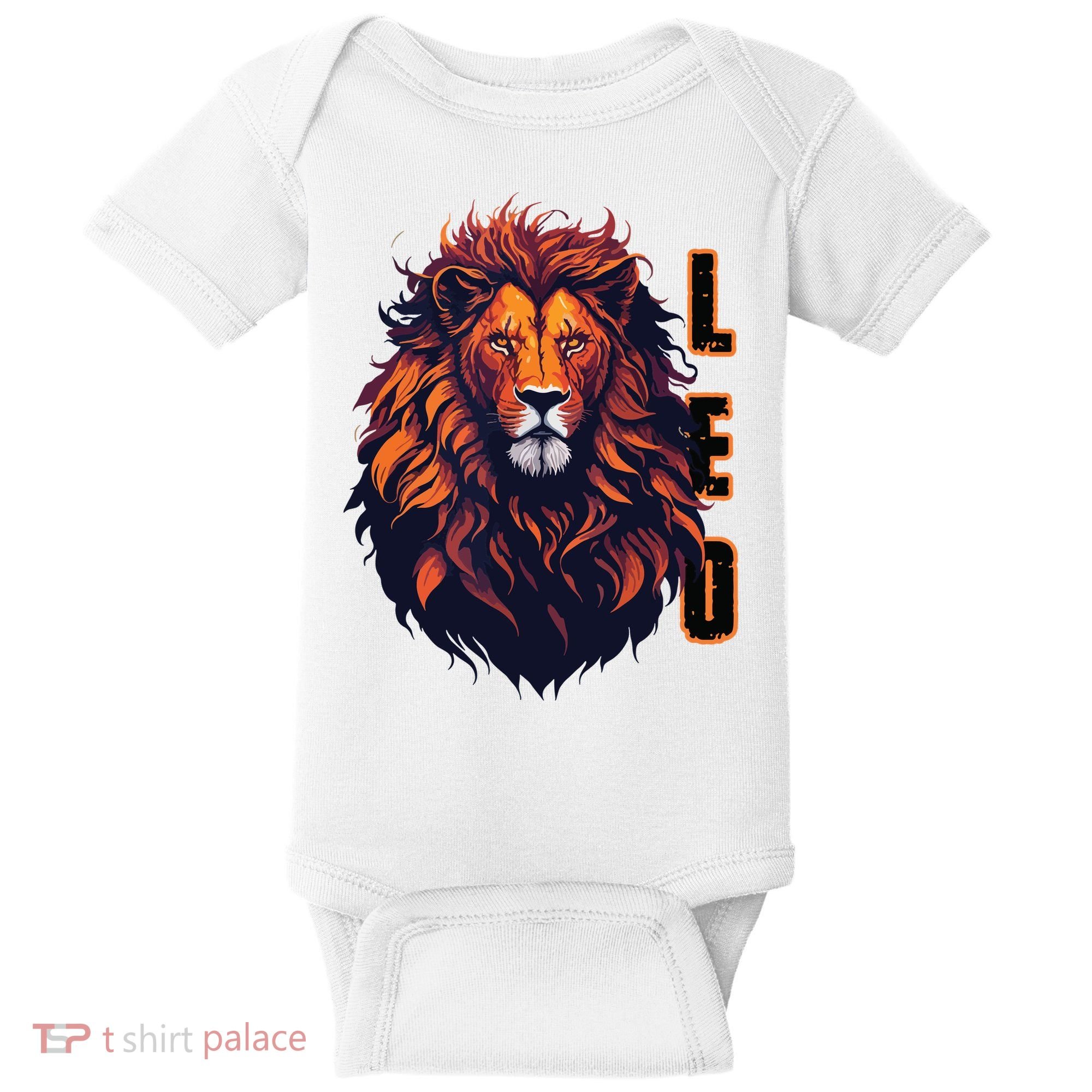 August Birthday Leo Lion Pride Graphic Zodiac Baby Bodysuit