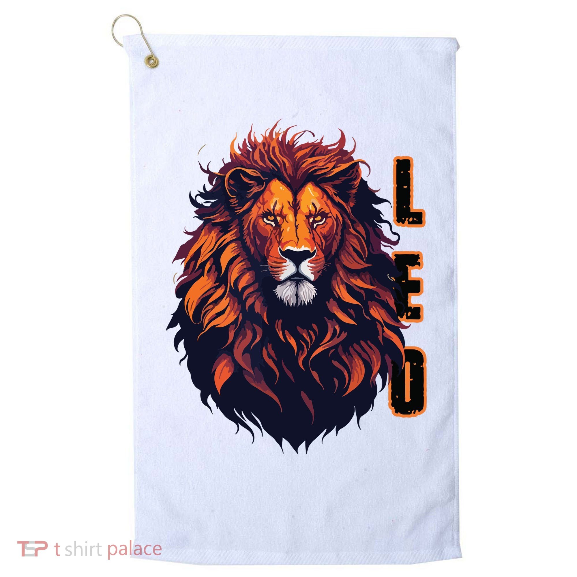 August Birthday Leo Lion Pride Graphic Zodiac Golf Towel