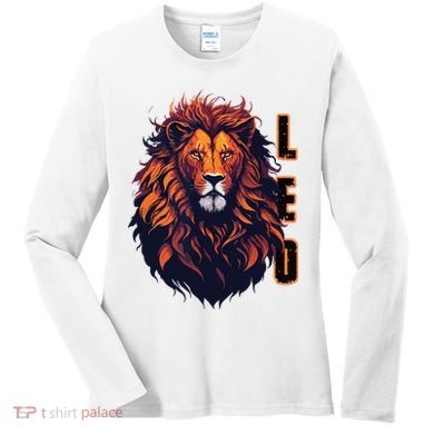 August Birthday Leo Lion Pride Graphic Zodiac Women's Long Sleeve Shirt