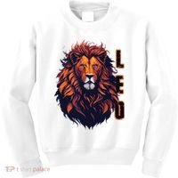 August Birthday Leo Lion Pride Graphic Zodiac Kids Sweatshirt thumb 0